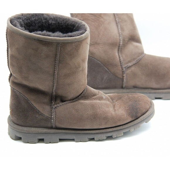 Auth UGG essential short 5835 Chocolate Mouton - Women's Boots - Picture 5 of 12